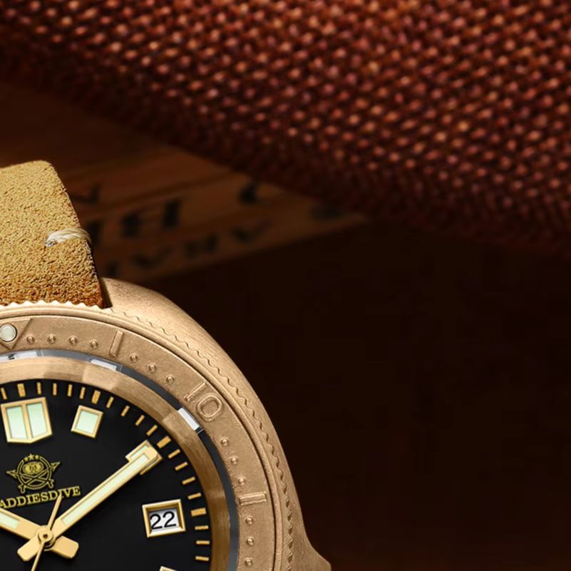 Power Tools Yellow And Black - ADDIESDIVE Bronze Watch AD2104 Japan 8215