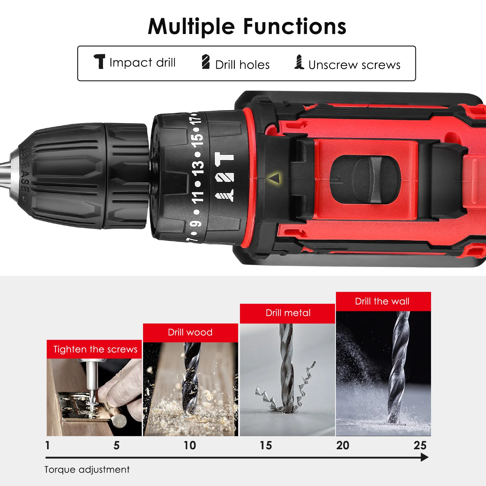 21V 12V Impact Cordless Drill  - Power Tools Quotes recension och pris