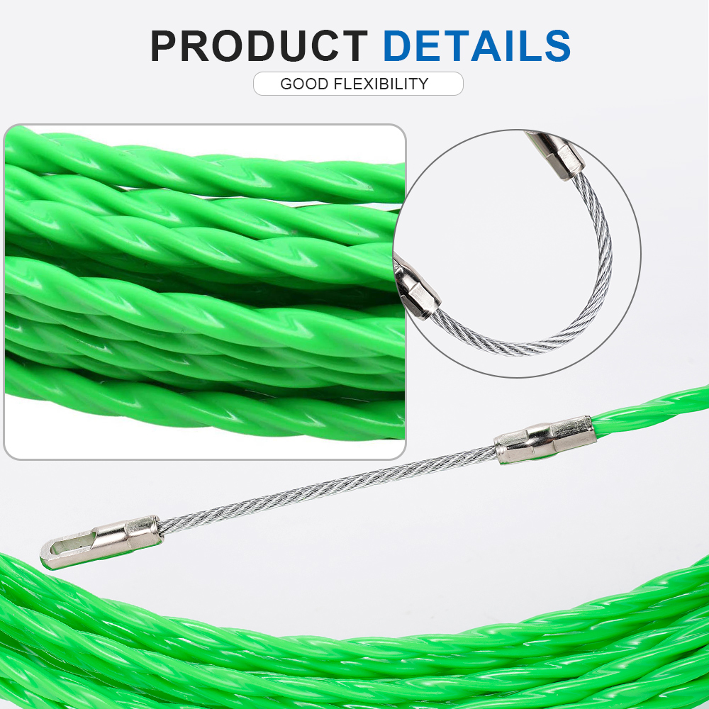 5MM Fiberglass Fish Tape Cable - Power Tools Green Color recension och pris