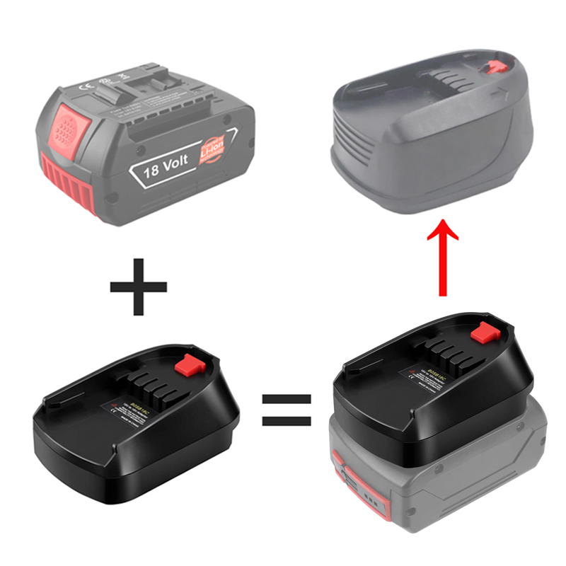Battery Adapter for Bosch 18V  - Power Tools Green Color recension och pris